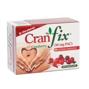 UNI-PHARMA CRANFIX Cranberry 60 μαλακές κάψουλες