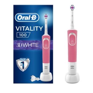 ORAL-B - VITALITY 100 3D WHITE (ροζ) Ηλεκτρική Οδοντόβουρτσα