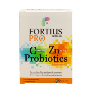 GEOPLAN FORTIUS PRO Vitamin C 1000 mg+ Zinc 20 mg+ Probiotics 60 disp tabs