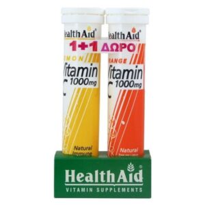 Health Aid Vitamin C 1000mg 20 Aναβράζοντα δισκία Λεμόνι & Δώρο Vitamin C 1000mg 20 Αναβράζοντα δισκία Πορτοκάλι