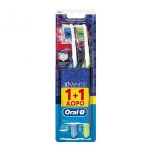 Oral-B 3D White Toothbrush 35 Medium 2pcs