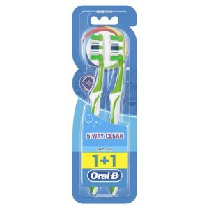 Oral-B Complete 5 Way Clean Μέτρια Χειροκίνητη Οδοντόβουρτσα X2