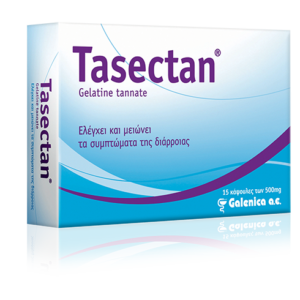 Tasectan Gelatine Tannate 500mg 15 Κάψουλες