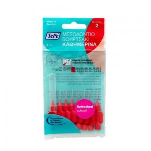 TePe Original Μεσοδόντια Βουρτσάκια 0.5mm Κόκκινα 8τμχ, No 2