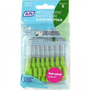 TePe Original Μεσοδόντια Βουρτσάκια 0.8mm Πράσινα 8τμχ, No5