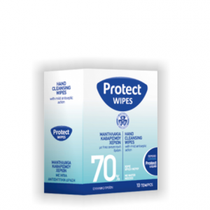 Protect Wipes Μαντηλάκια Καθαρισμού Χεριών 10τμχ