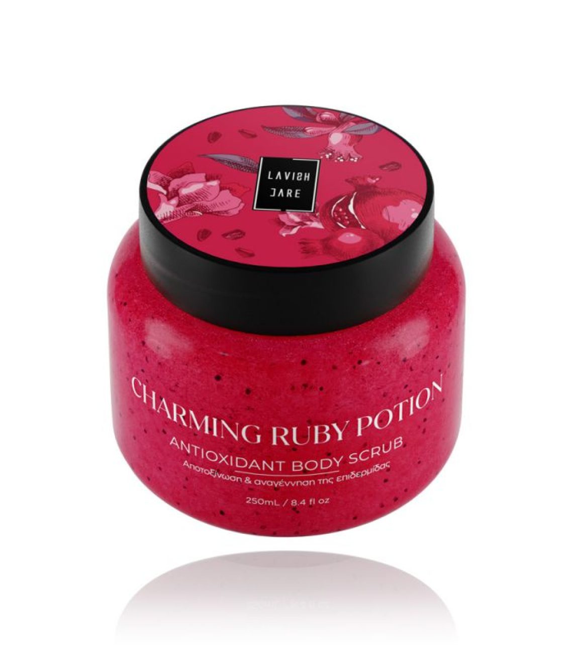 LC - Charming Ruby Potion Body Scrub 250ml Tilted-800x800